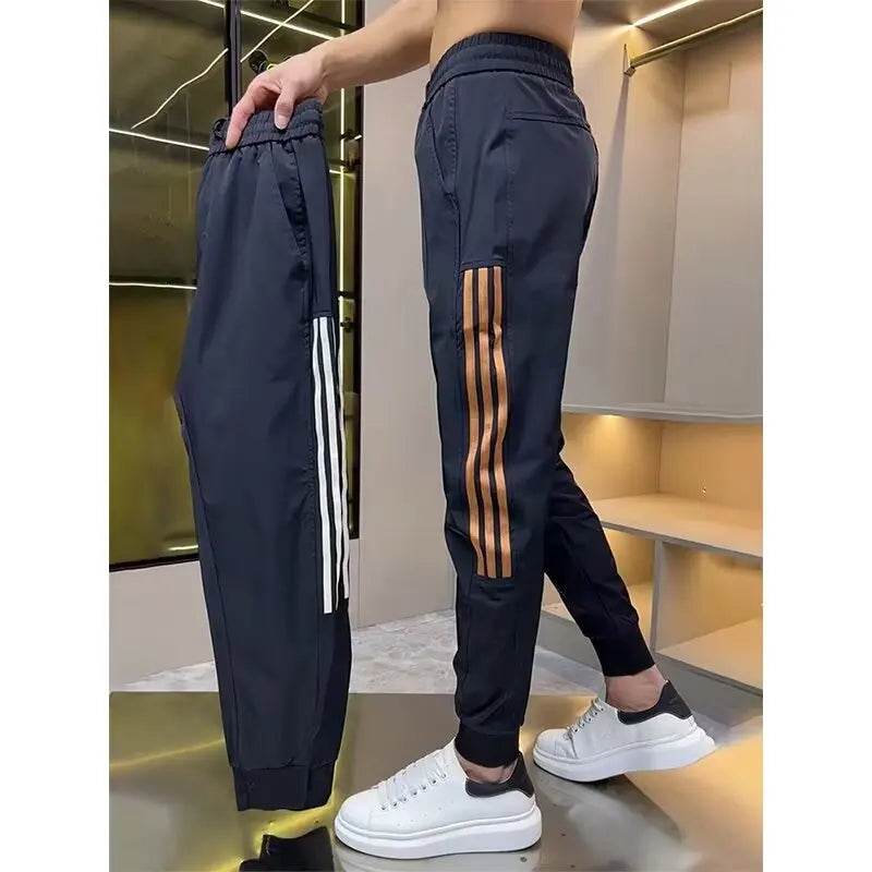 Casual Summer Men's Slim Fit Sports Pants - Ankle Length, Versatile Style - Buy Center US
