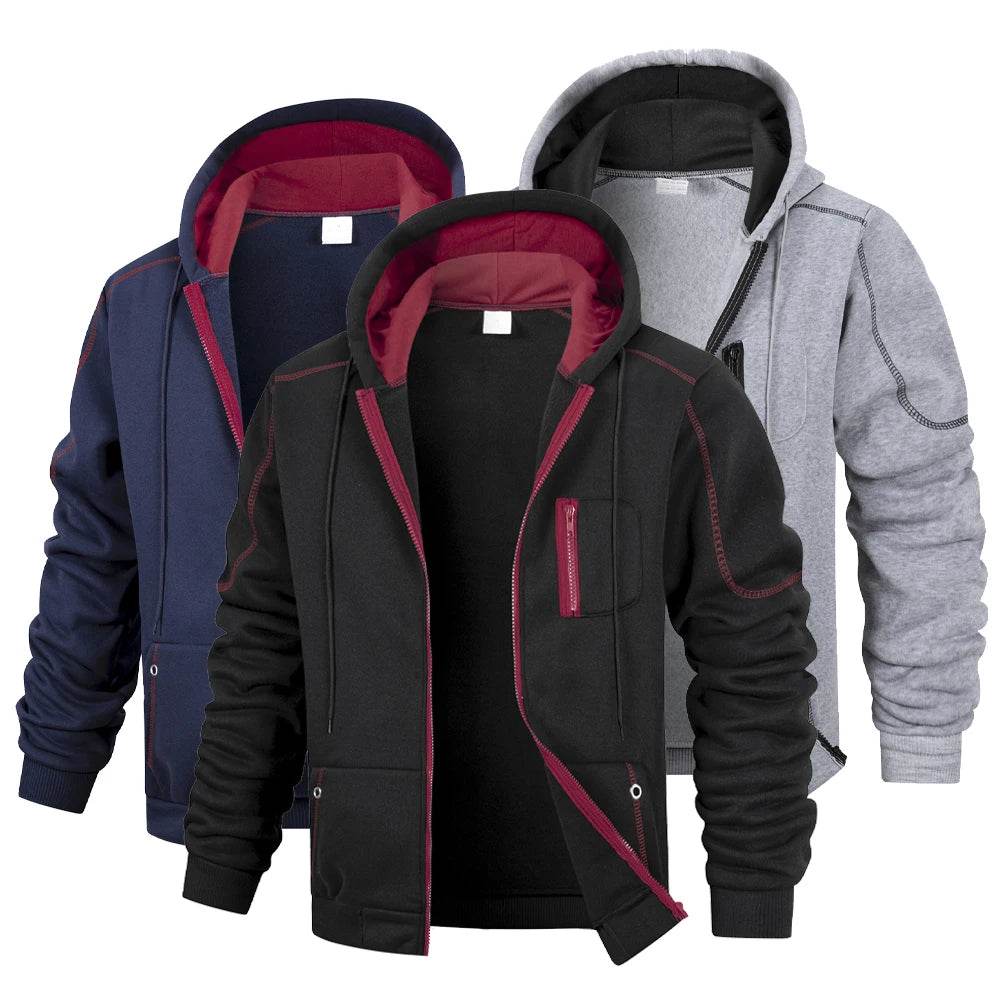 Men's Casual Sports Hoodie Coat - Slim Fit Zipper Cardigan Jacket - Buy Center US