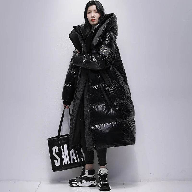 Oversized Women's Black Puffer Jacket - Warm & Stylish Winter Coat - Buy Center US