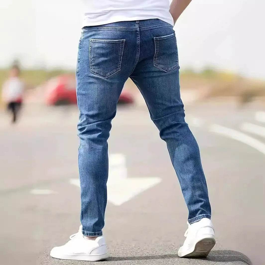 Wulend Distressed Skinny Jeans - Punk Style Ankle Length Denim - Buy Center US