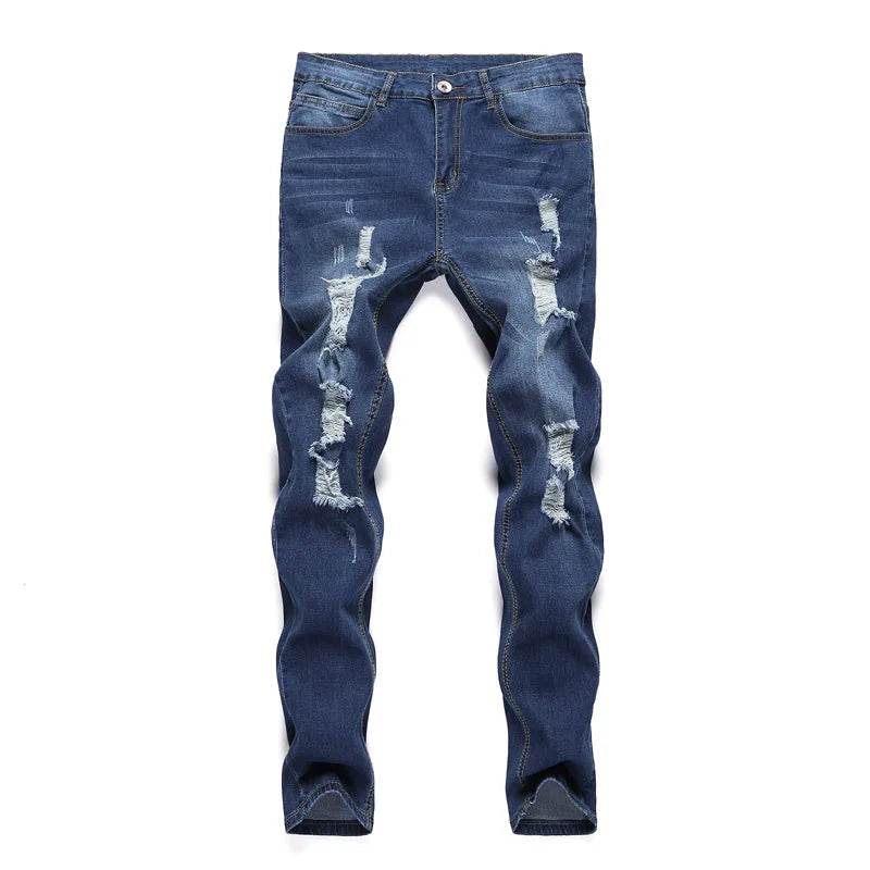 ZHANLINWU Men's Ripped Skinny Jeans - Vintage Wash Casual Denim - Buy Center US