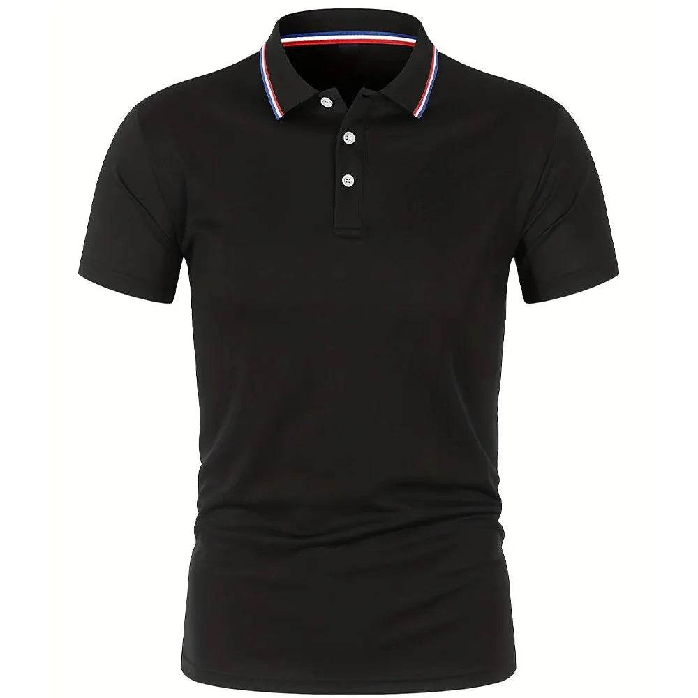 2023 Men's Summer Polo Shirt - Breathable Solid Color Casual Tee - Buy Center US