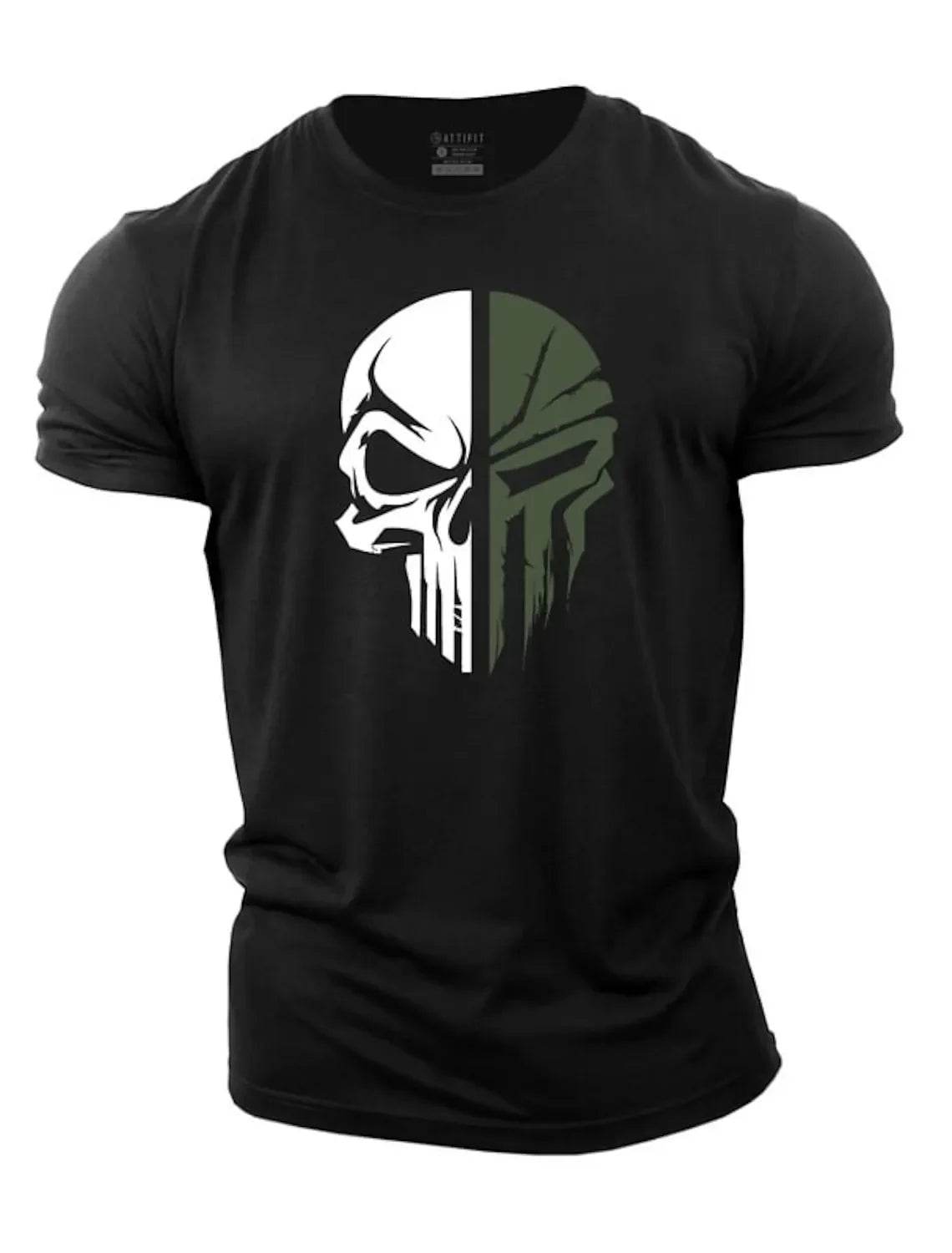 3D Printed Military Skull T-Shirt for Men - Casual Gym Wear - Buy Center US