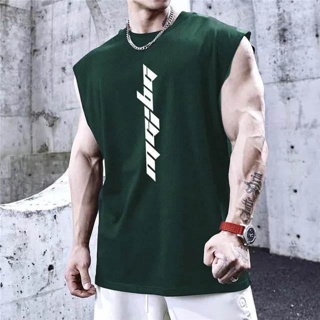 Men's Bodybuilding Tank Tops - Summer Fitness Sleeveless Workout Shirts - Buy Center US