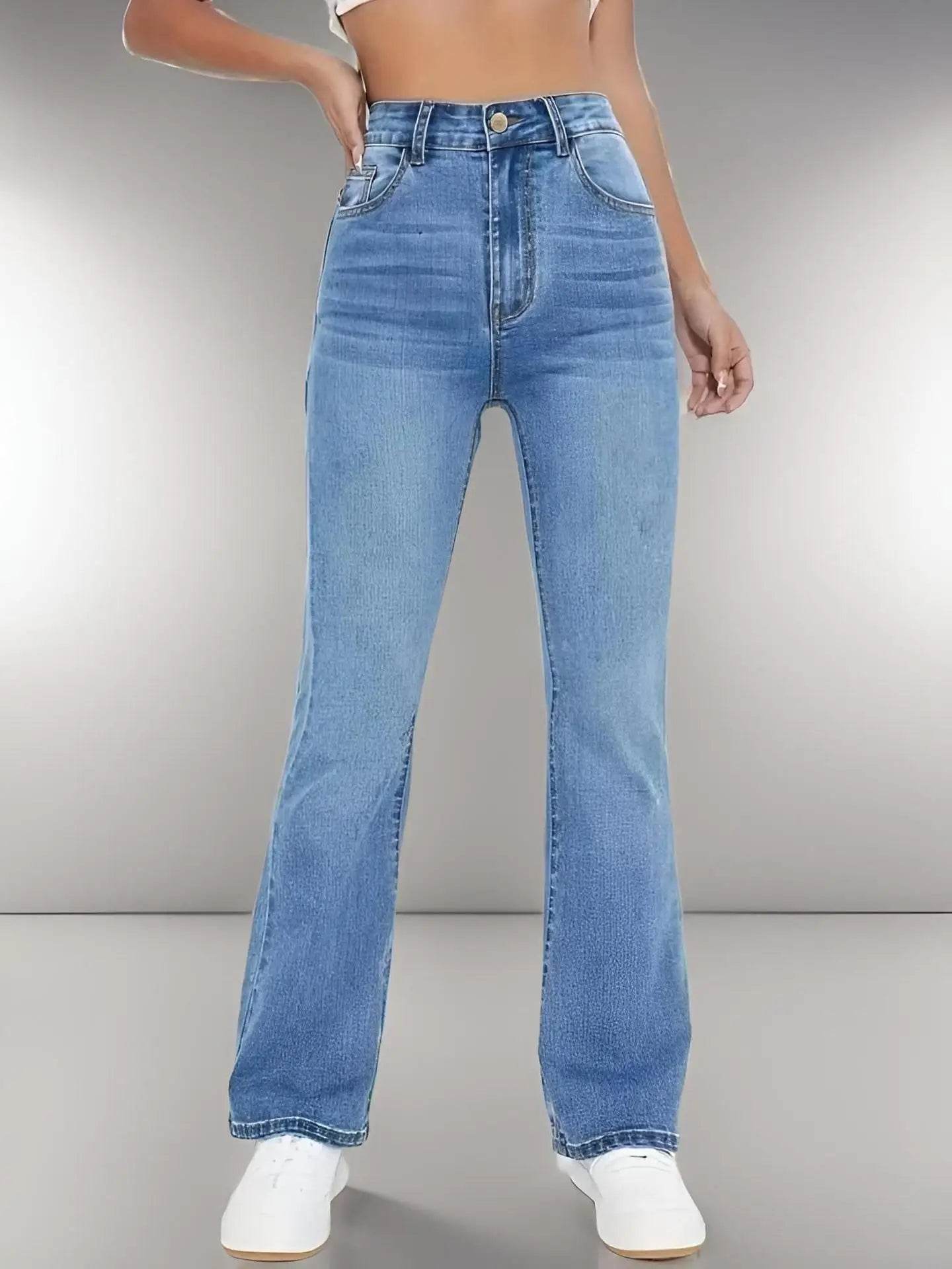 LEEYOVEE High Waist Slimming Denim Jeans - European Casual Style - Buy Center US