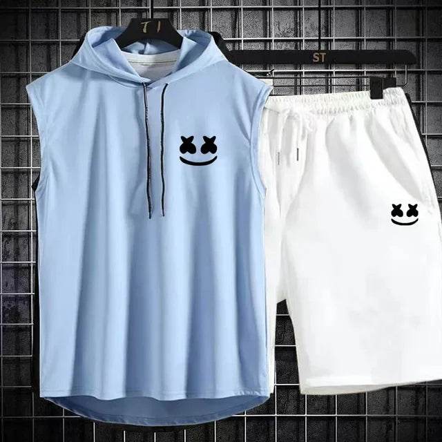 Summer Men's Two Piece Set - Casual T-Shirt & Shorts Tracksuit - Buy Center US
