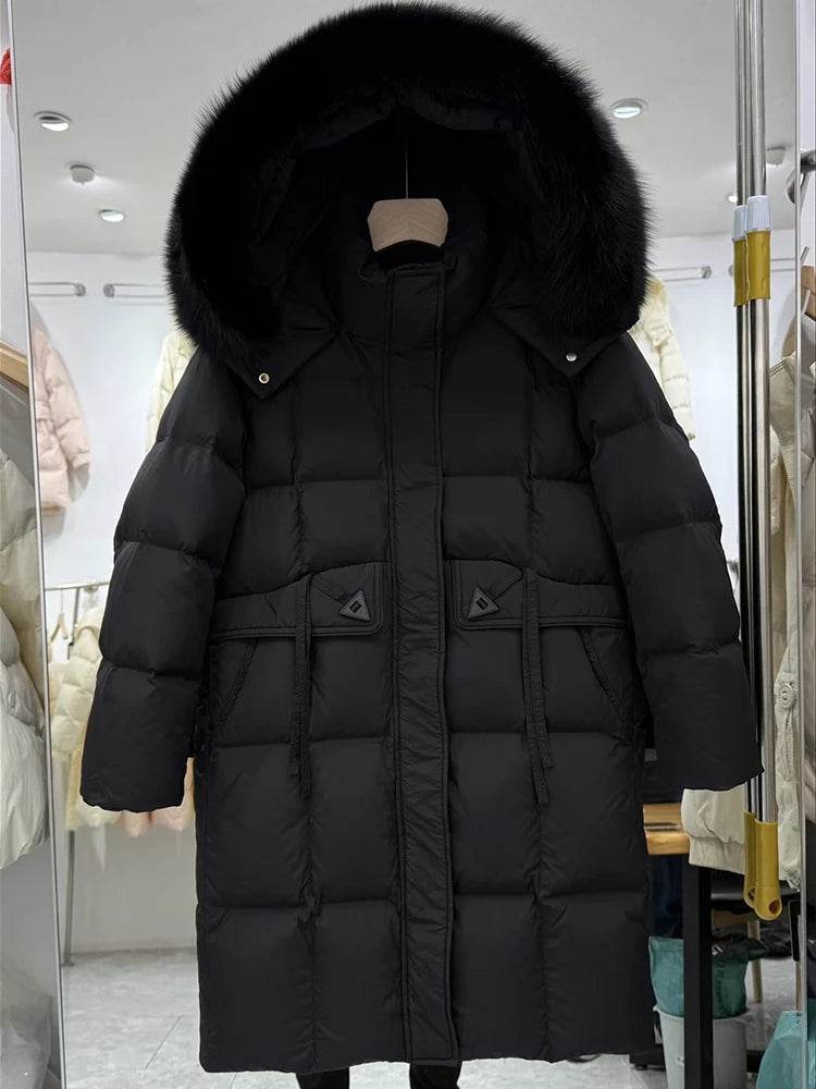 LAJWMPLXLSCN Women's Hooded Down Jacket - Thick & Knee Length - Buy Center US