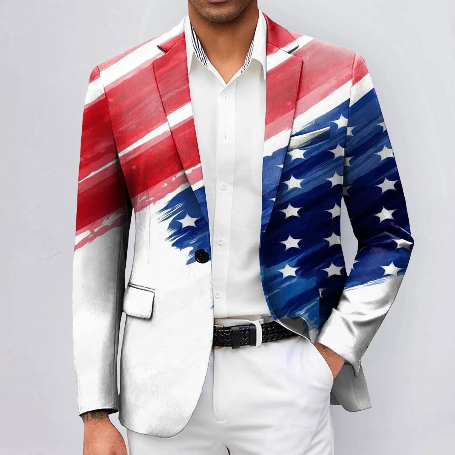 Stylish 3D Printed Jacquard Suit Jacket for Men - Business & Fashion - Buy Center US