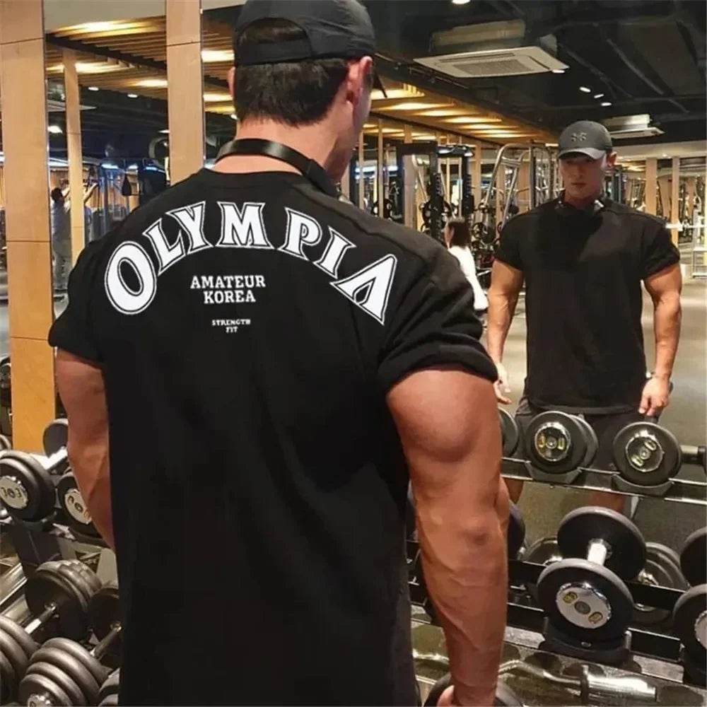 OLYMPIA Men's 3D Printed Gym T-Shirt - Quick Dry, Lightweight Sports Top - Buy Center US