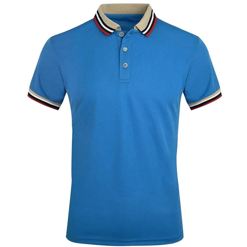 Men’s Casual Polo Shirt - Breathable Cotton, Short Sleeve, Solid Color - Buy Center US