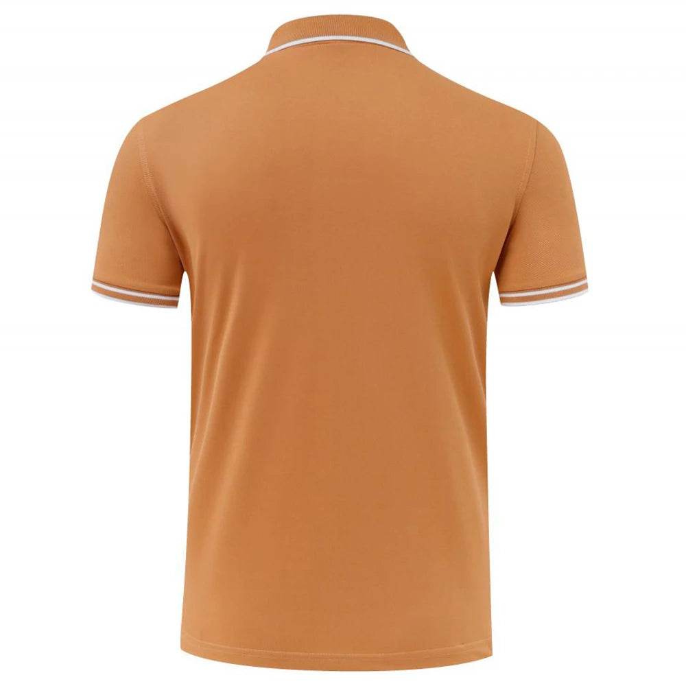 Classic Striped Polo T-Shirt for Men - Short Sleeve, Casual & Breathable - Buy Center US