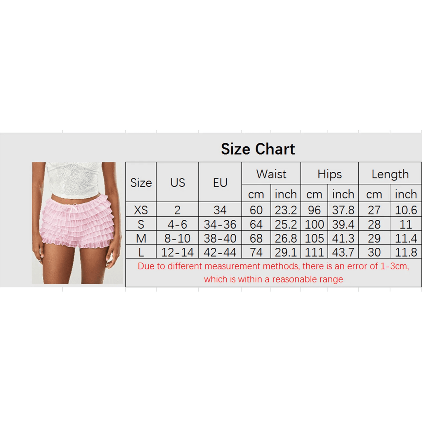 Meihuida Women's Summer Ruffled Mesh Shorts - Cute Solid Color Bloomers - Buy Center US