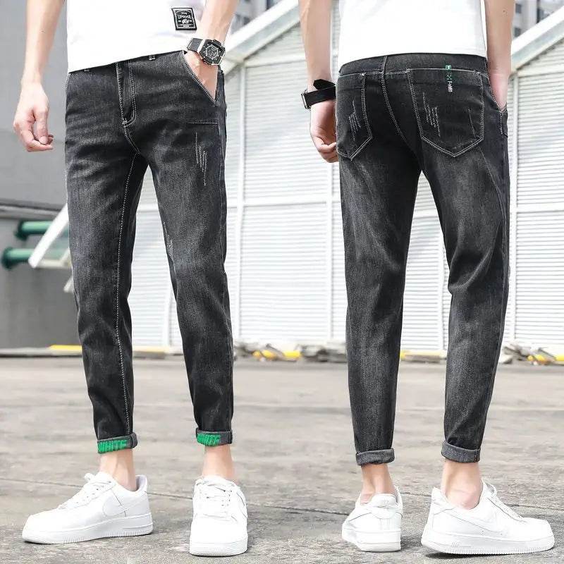 Luxury Men's Blue Jeans - Stylish Slim Fit Casual Denim Pants - Buy Center US