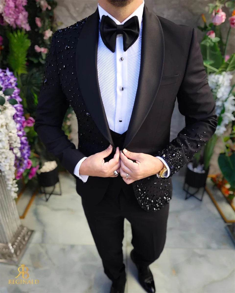 MENTEOLA 3-Piece Luxury Slim Fit Suit for Wedding & Formal Events - Buy Center US