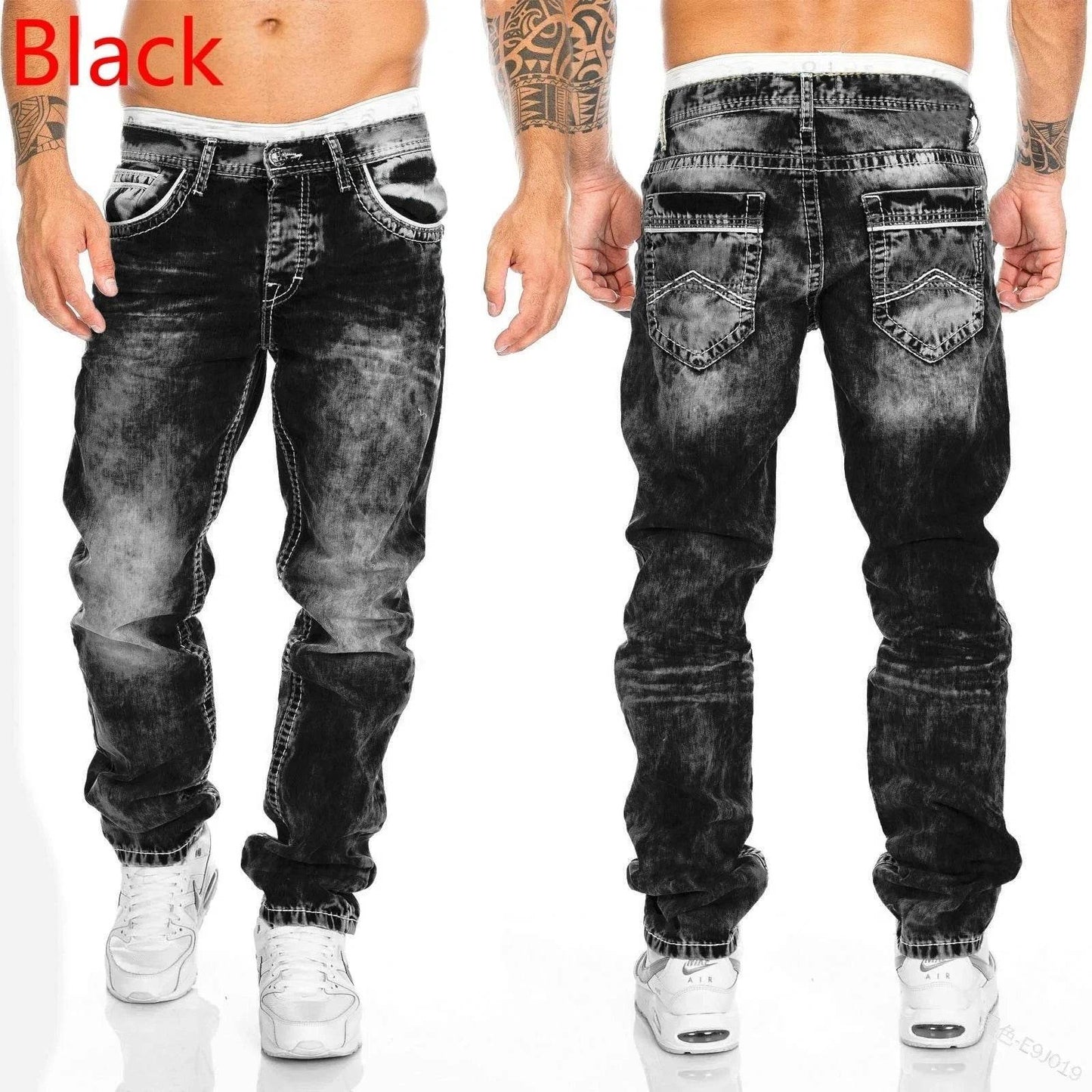 Men's Stretchy Ripped Skinny Jeans - High Quality Slim Fit Denim - Buy Center US