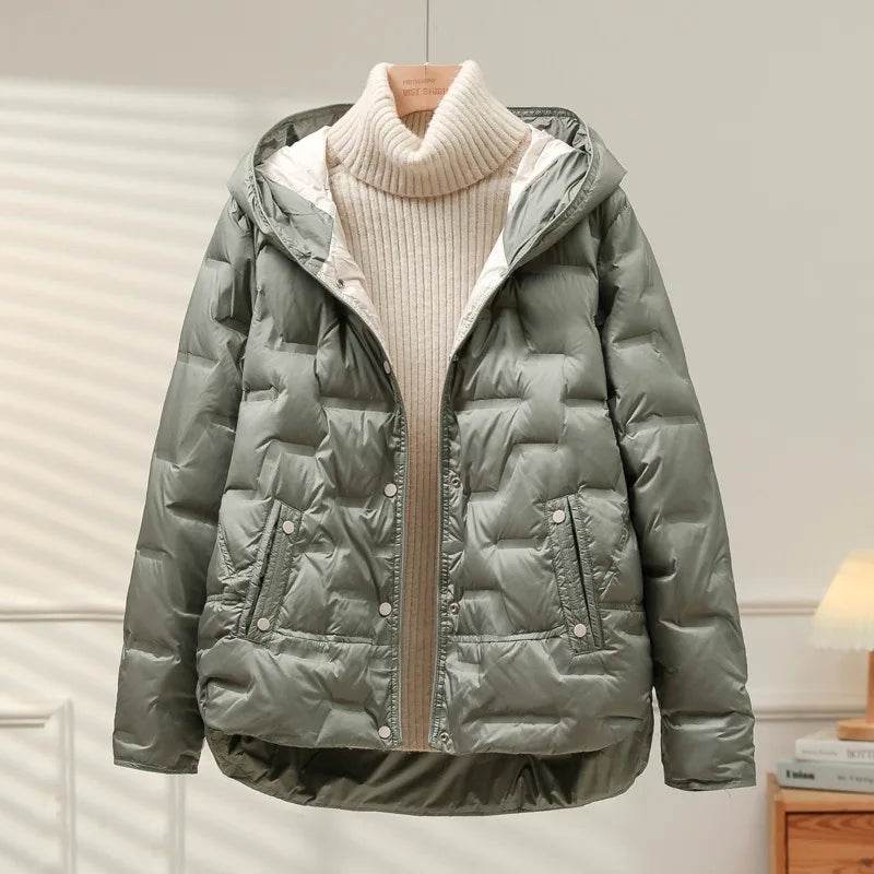 2024 Women’s Casual Hooded White Duck Down Coat - Autumn Winter Fashion - Buy Center US