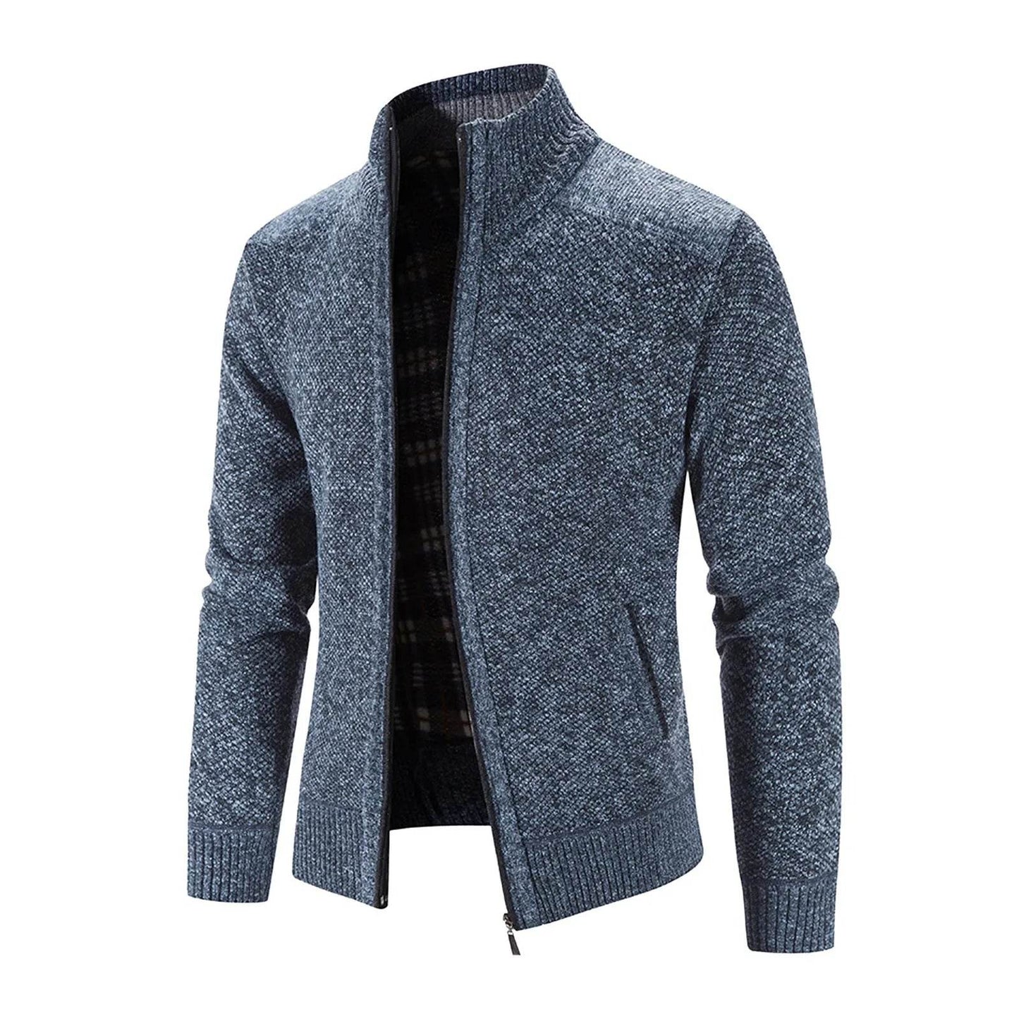 2024 Men’s Faux Fur Wool Jacket - Thick Long-Sleeved Casual Coat - Buy Center US