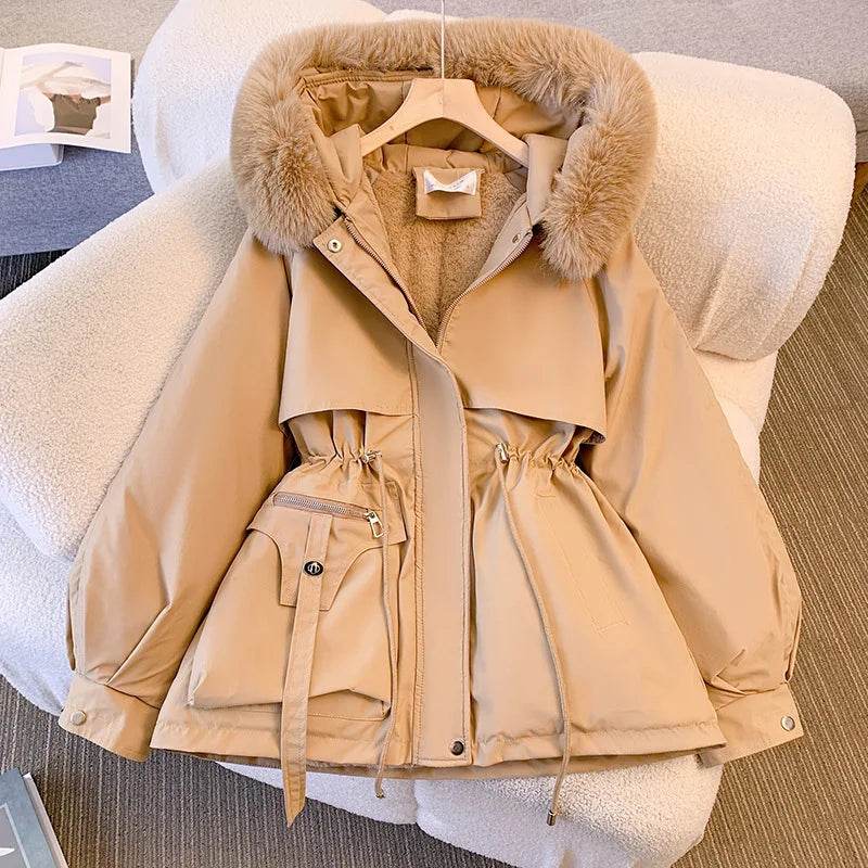 2024 Women's Warm Hooded Down Jacket - Casual Puffer Parka - Buy Center US