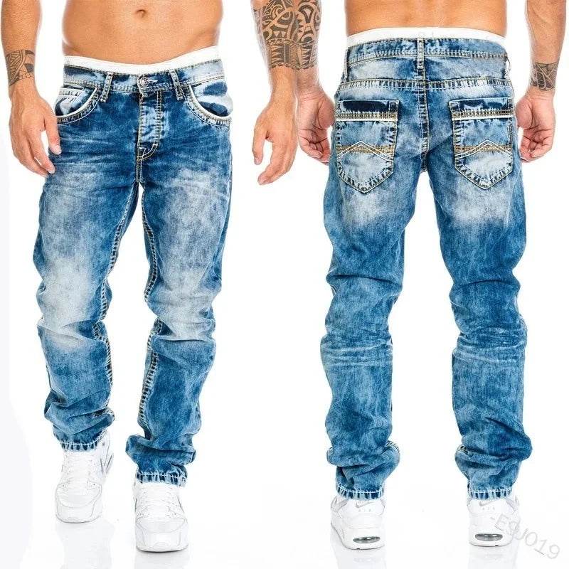 Men's Stretchy Ripped Skinny Jeans - High Quality Slim Fit Denim - Buy Center US