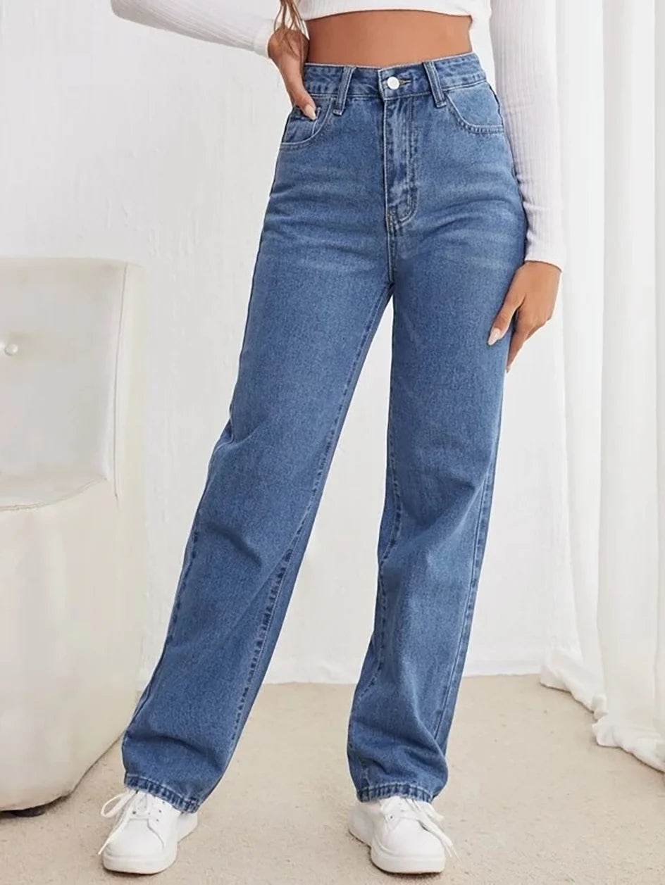 LEEYOVEE Women's Slimming Straight Jeans - All-Match Casual Style - Buy Center US