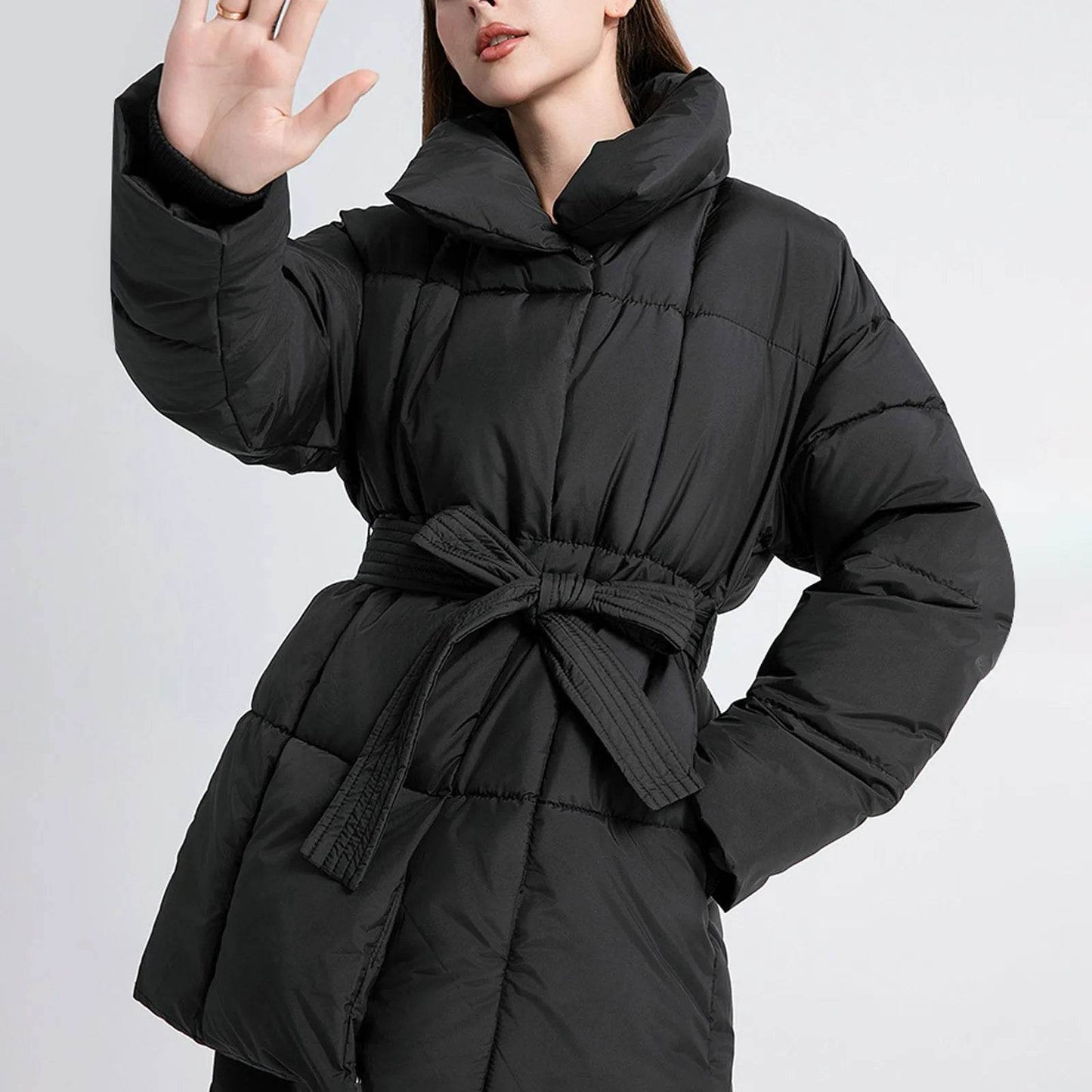 Vielleicht 2024 Korean Puffer Jacket - Women's Thick Cotton Coat - Buy Center US