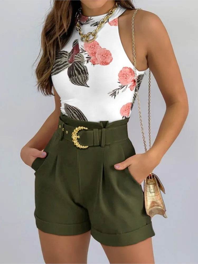 Owner Girl Women's 2-Piece Summer Tank Top & Shorts Casual Set - Buy Center US