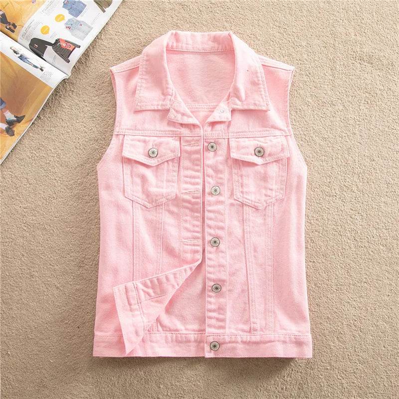 LDMSL Women's Sleeveless Denim Vest - Casual Spring Summer Top - Buy Center US