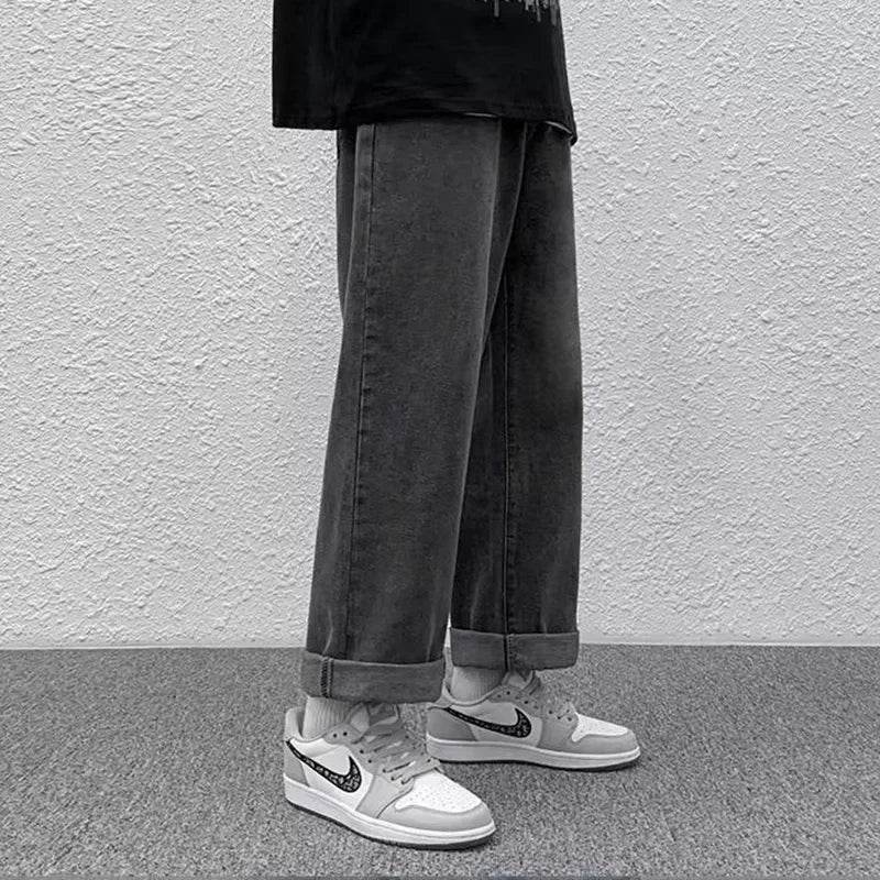 2025 Men’s Baggy Casual Jeans - High Street Straight Leg Denim - Buy Center US