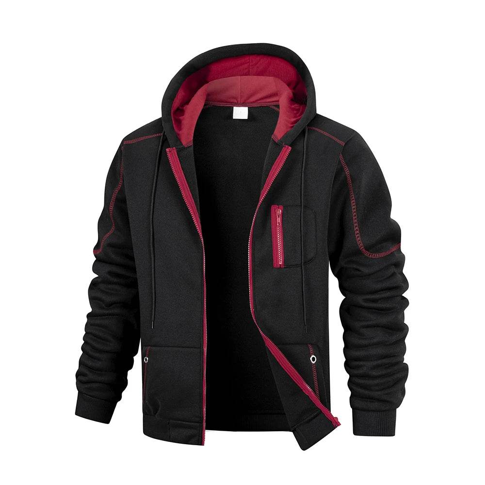 Men's Casual Sports Hoodie Coat - Slim Fit Zipper Cardigan Jacket - Buy Center US