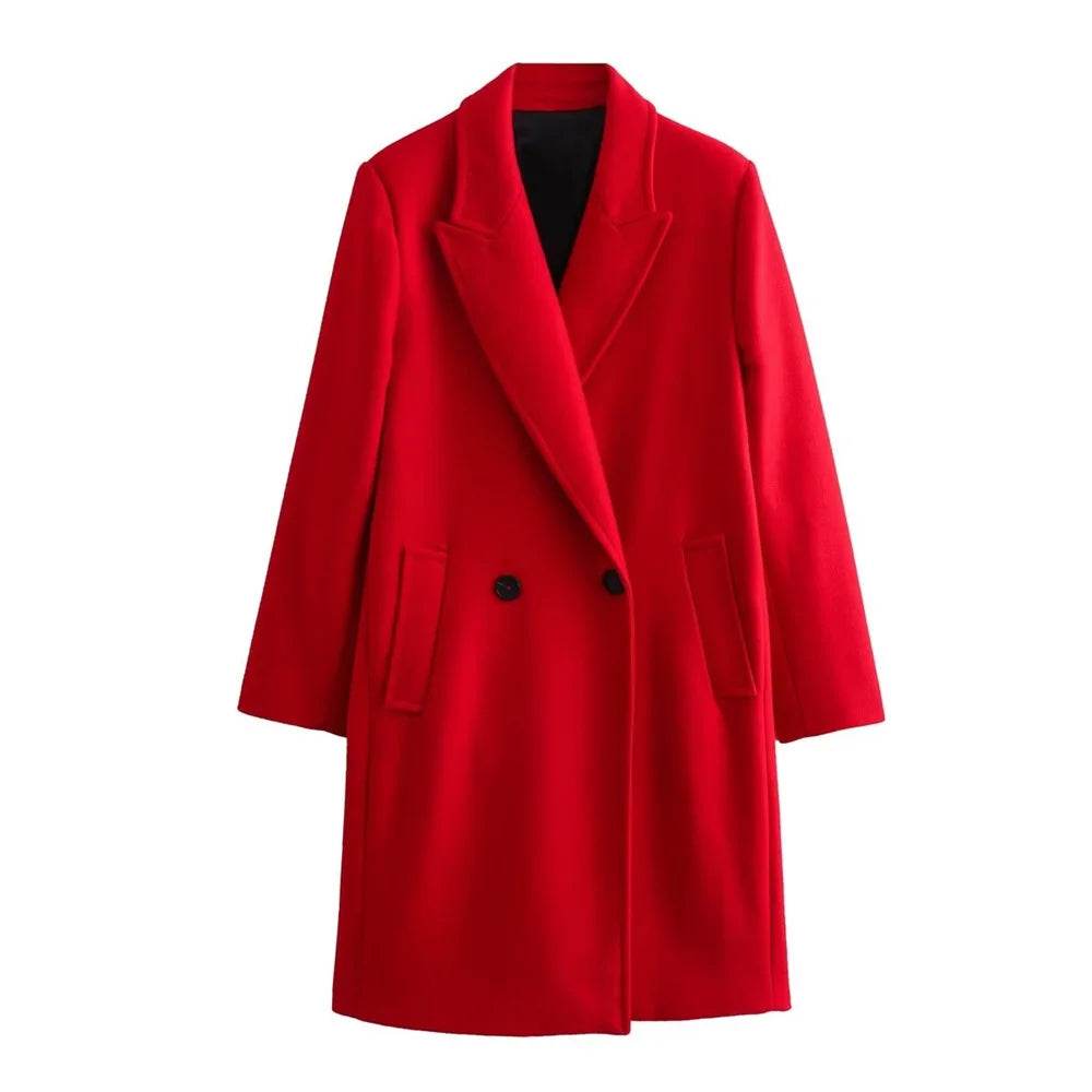 UNIZERA Women's Double Breasted Long Coat - Casual Autumn Fashion - Buy Center US