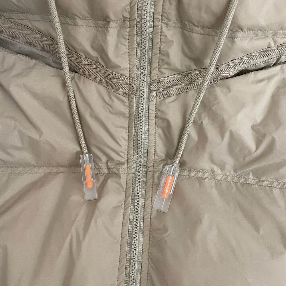 Women's White Duck Down Jacket - Thick, Hooded, Extra-Long Winter Coat - Buy Center US