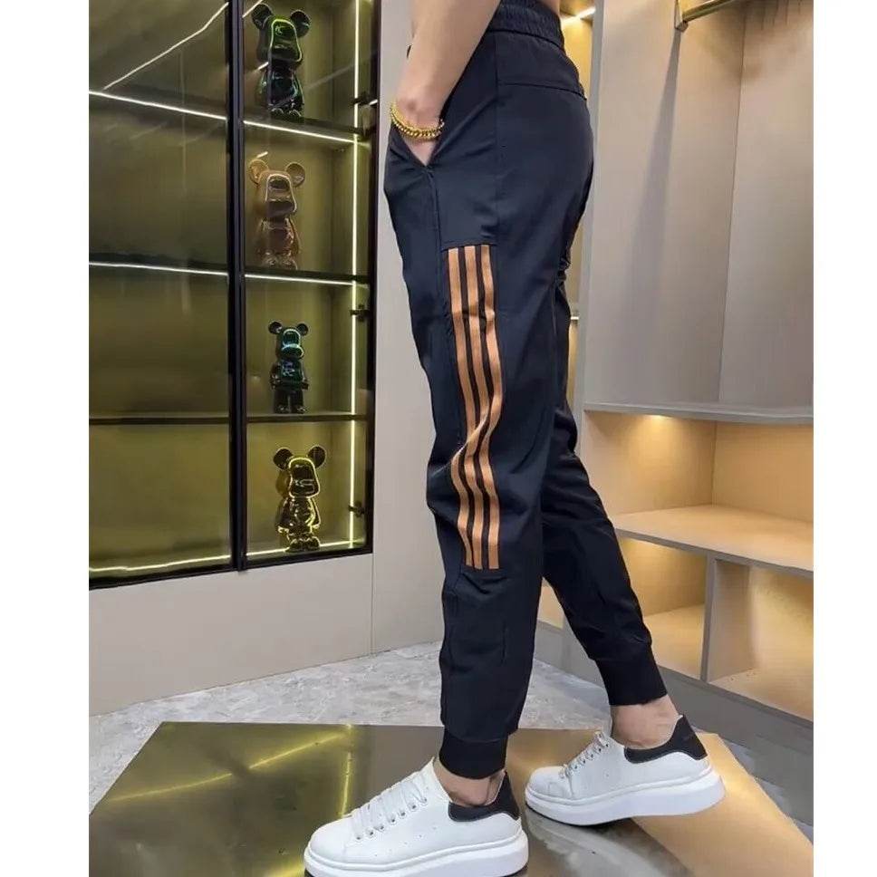 Casual Summer Men's Slim Fit Sports Pants - Ankle Length, Versatile Style - Buy Center US
