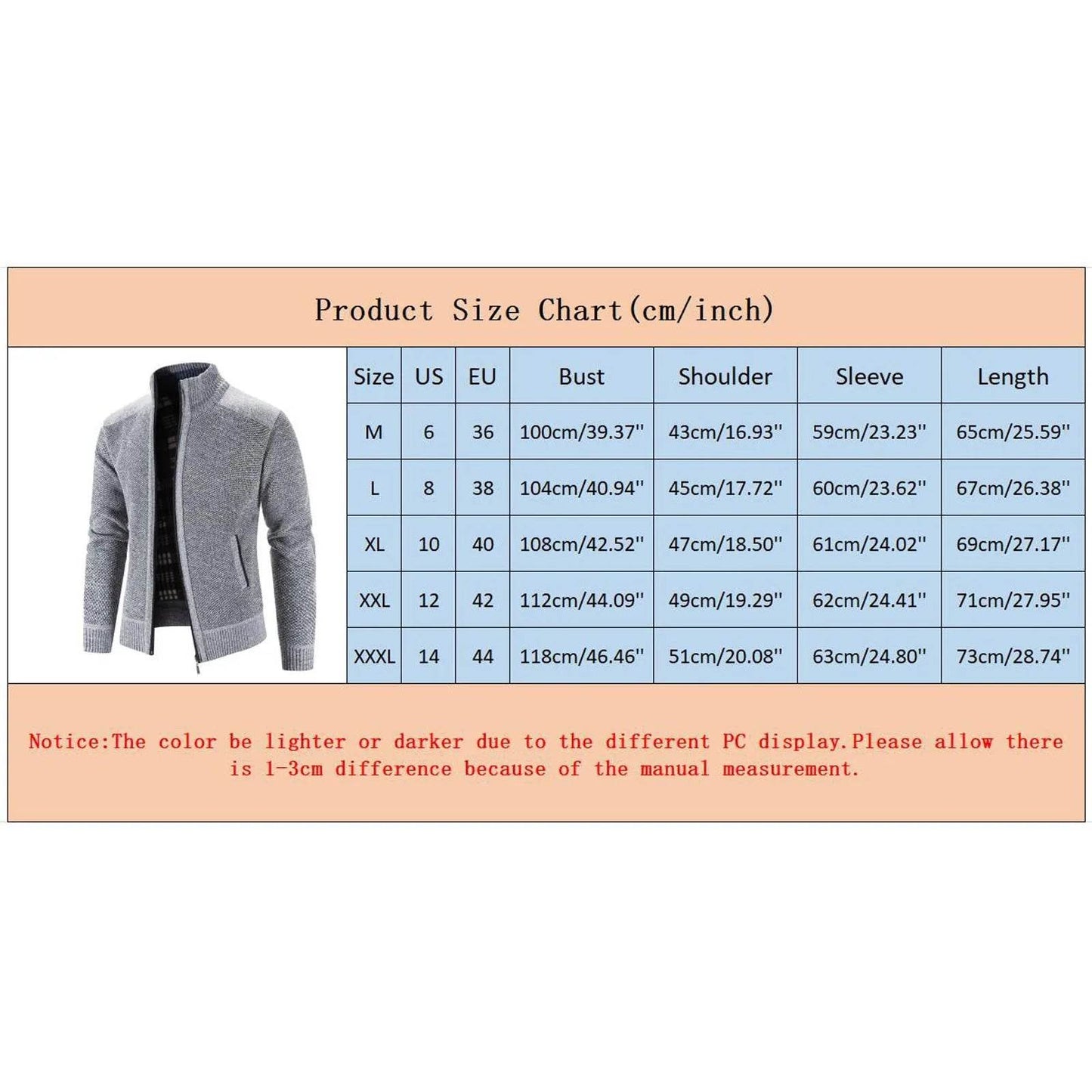 2024 Men’s Faux Fur Wool Jacket - Thick Long-Sleeved Casual Coat - Buy Center US