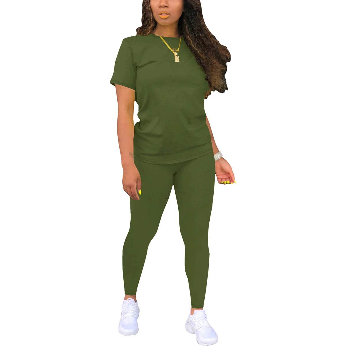 HAKUBEBY Women's Summer Short Sleeve Pants Set - Casual & Comfortable - Buy Center US