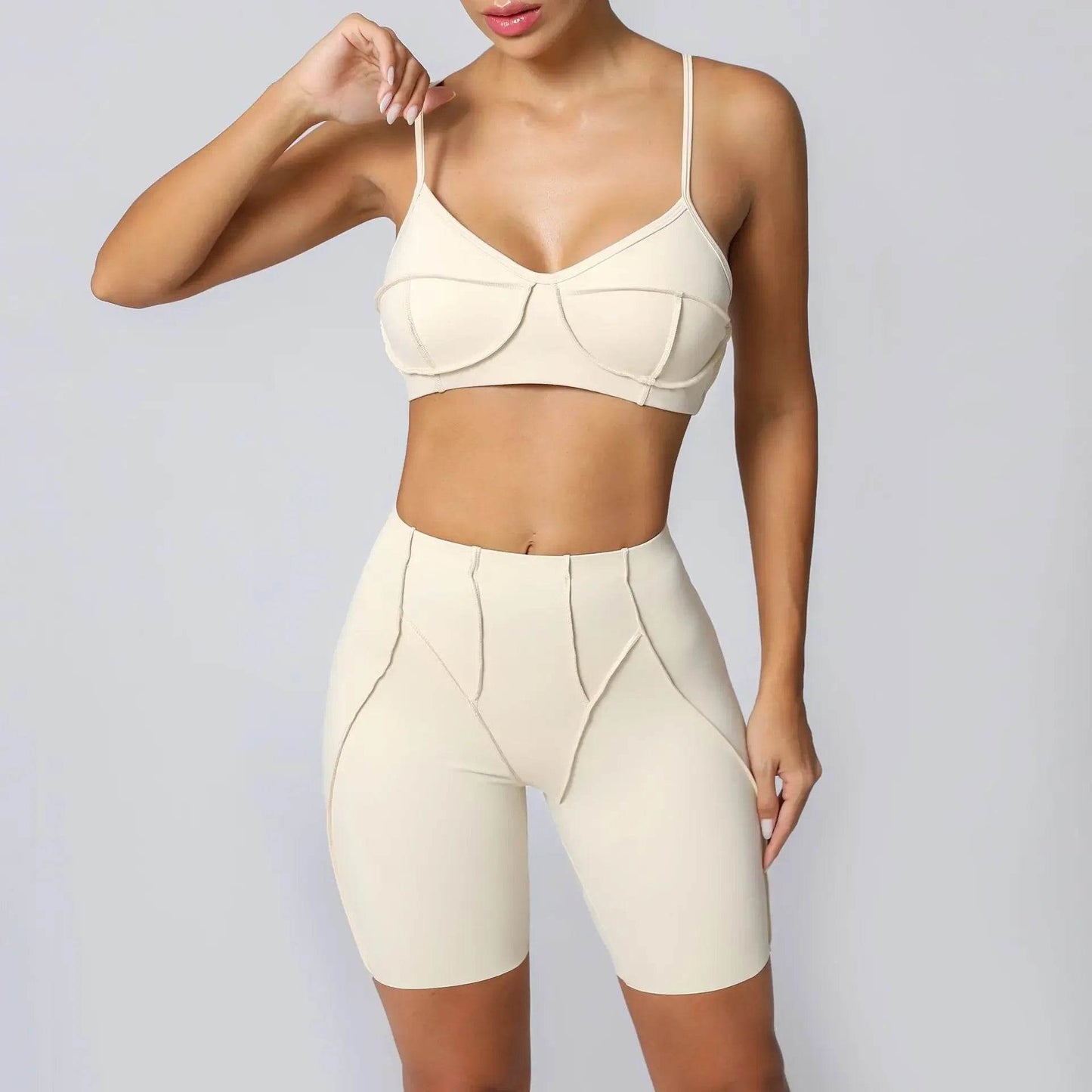 XPSAEG Women's Yoga Outfit Set - Sports Bra & Biker Shorts 2025 - Buy Center US