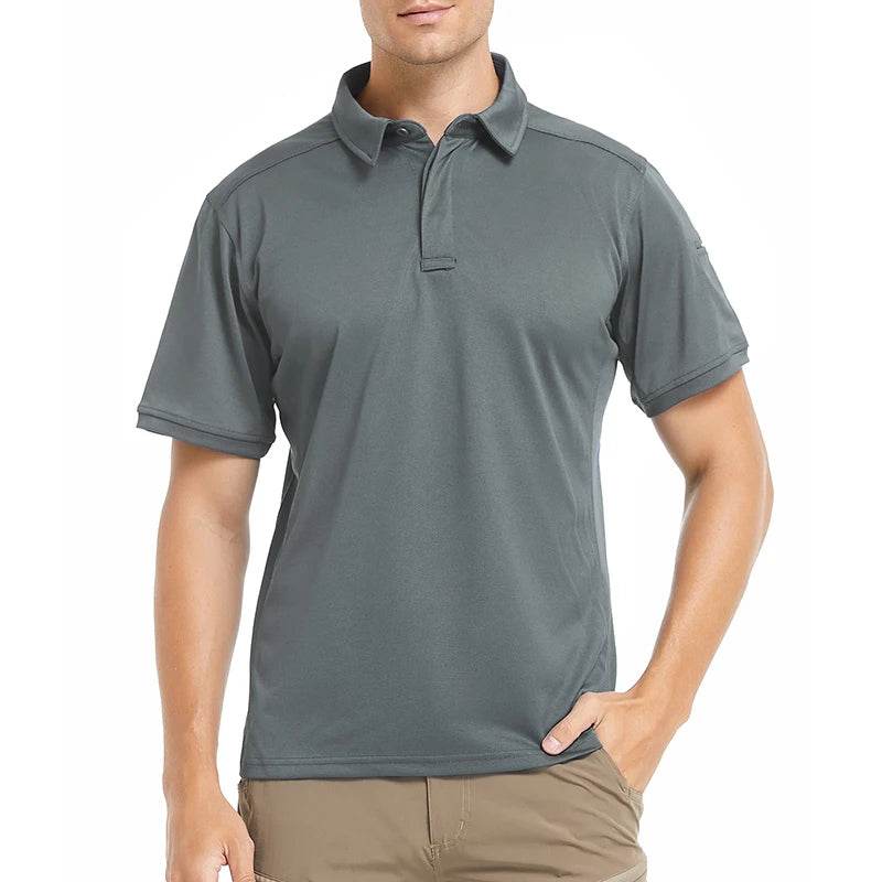 ReFire Gear Men's Short Sleeve Polo Shirt - Lightweight Tactical Outdoor Wear - Buy Center US