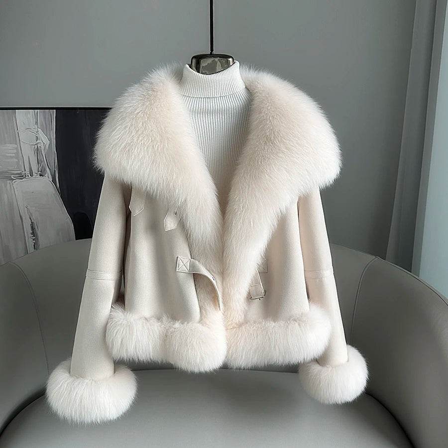 FURTJY Women's Real Fur Coat - Thick Duck Down Jacket for Winter - Buy Center US
