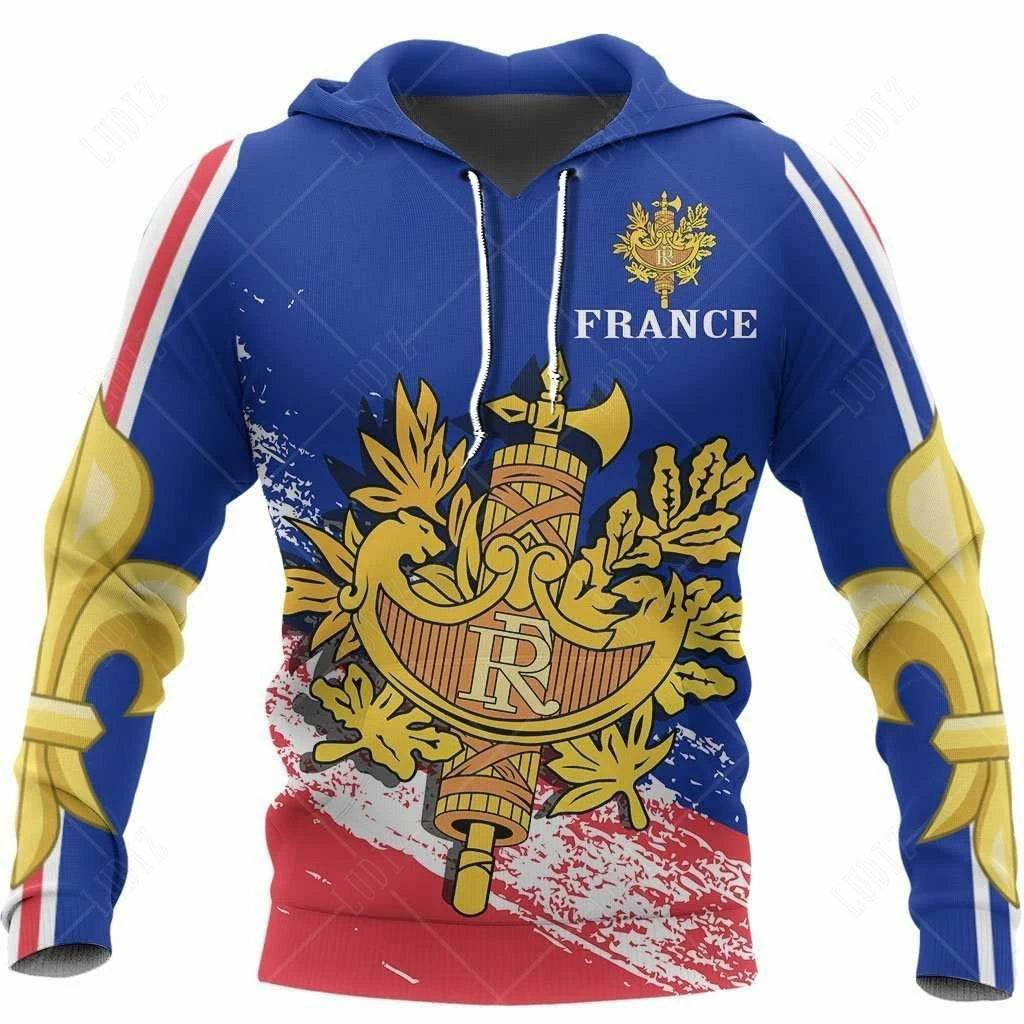 Men's 3D Print France Flag Hoodie - Casual Long Sleeve Autumn Wear - Buy Center US