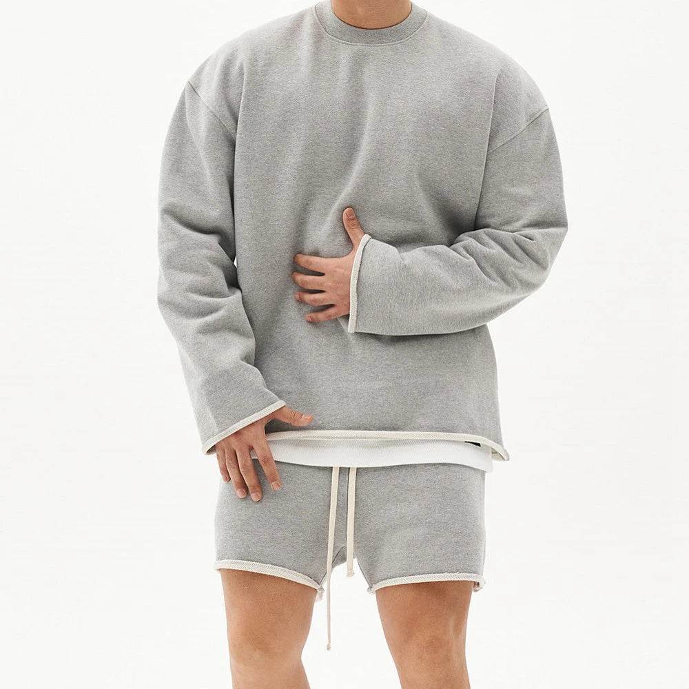 Dueweer Men's Summer Cotton Sets - Loose Hoodie & Shorts for Casual Wear - Buy Center US