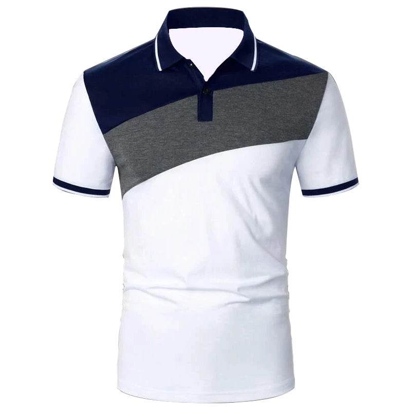 Men's Casual Golf Stripe Polo Shirt - Breathable Short-Sleeved Fashion Top - Buy Center US
