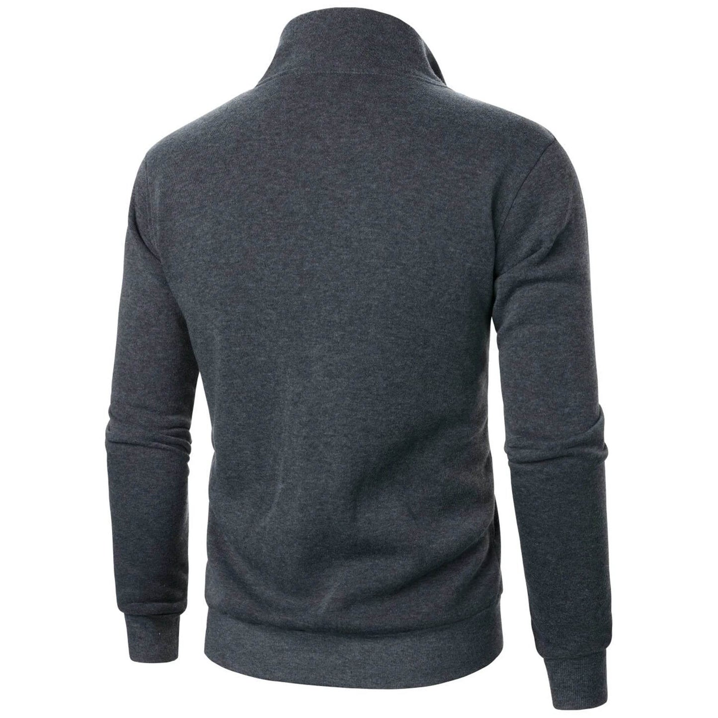 Men's Casual Zipper Hoodie - Solid Color Cardigan for Autumn Style - Buy Center US