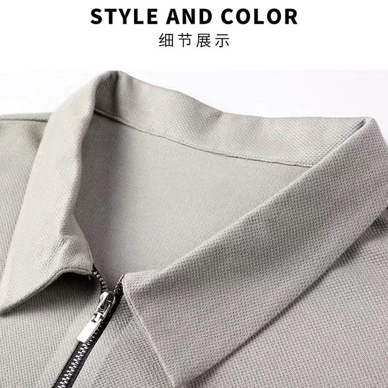 2024 Men's Casual Zipper Jacket - Spring & Autumn Long Sleeve Coat - Buy Center US