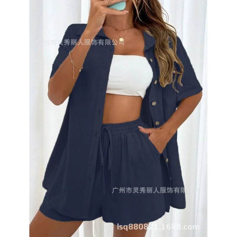 LCSKEREAL Women's Casual Cotton Linen Two-Piece Summer Set - Buy Center US