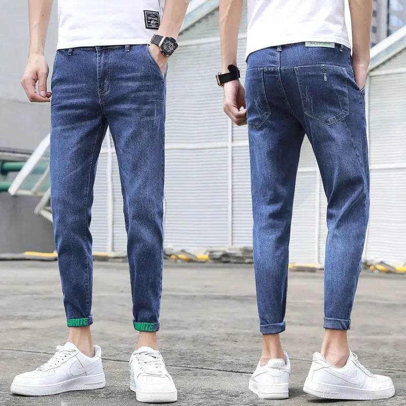 Luxury Men's Blue Jeans - Stylish Slim Fit Casual Denim Pants - Buy Center US