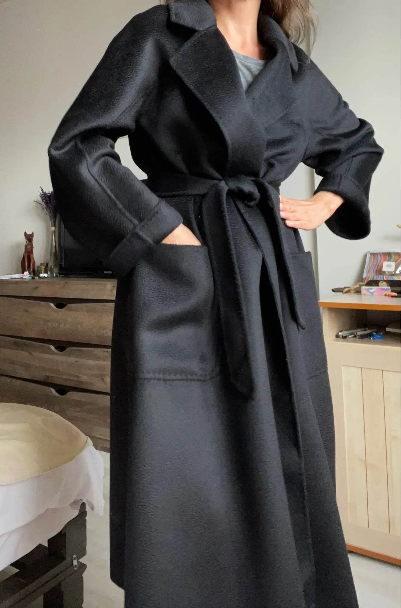 RosEvans Handmade Wool Coat - Double-Sided, Casual Style for Women - Buy Center US
