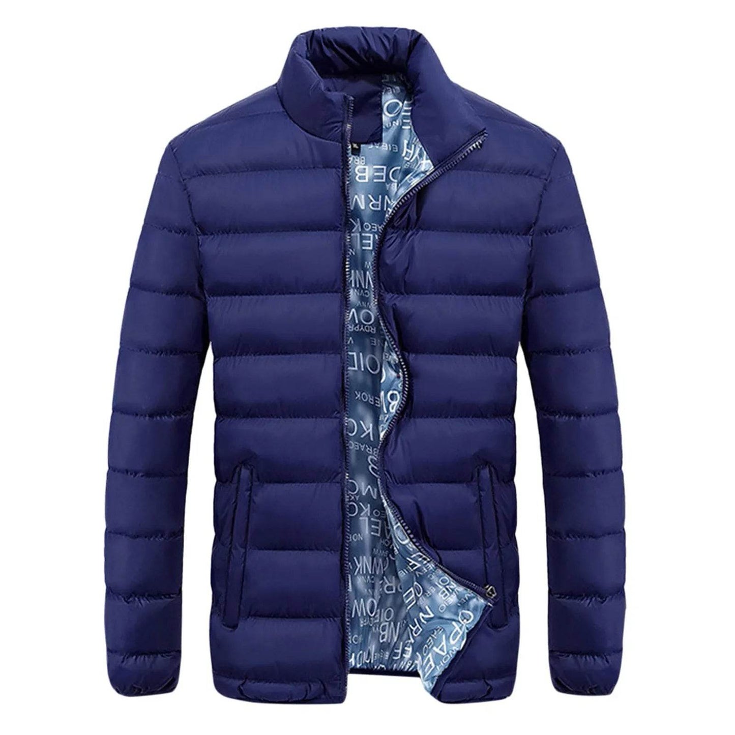 Men's Casual Quilted Jacket - Lightweight Cotton Zip-Up for Autumn/Winter - Buy Center US