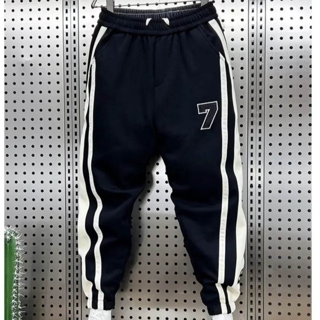 Trendy Striped Color Block Sweatpants - Stylish Men's Harem Trousers - Buy Center US