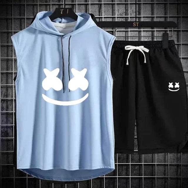 Summer Men's Two Piece Set - Casual T-Shirt & Shorts Tracksuit - Buy Center US