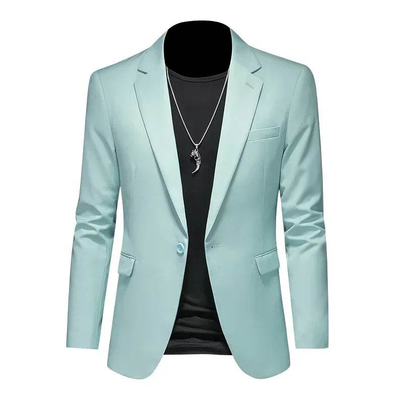 FAVOCENT Men's Slim Fit Blazer - Casual Wedding Party Coat in Solid Colors - Buy Center US