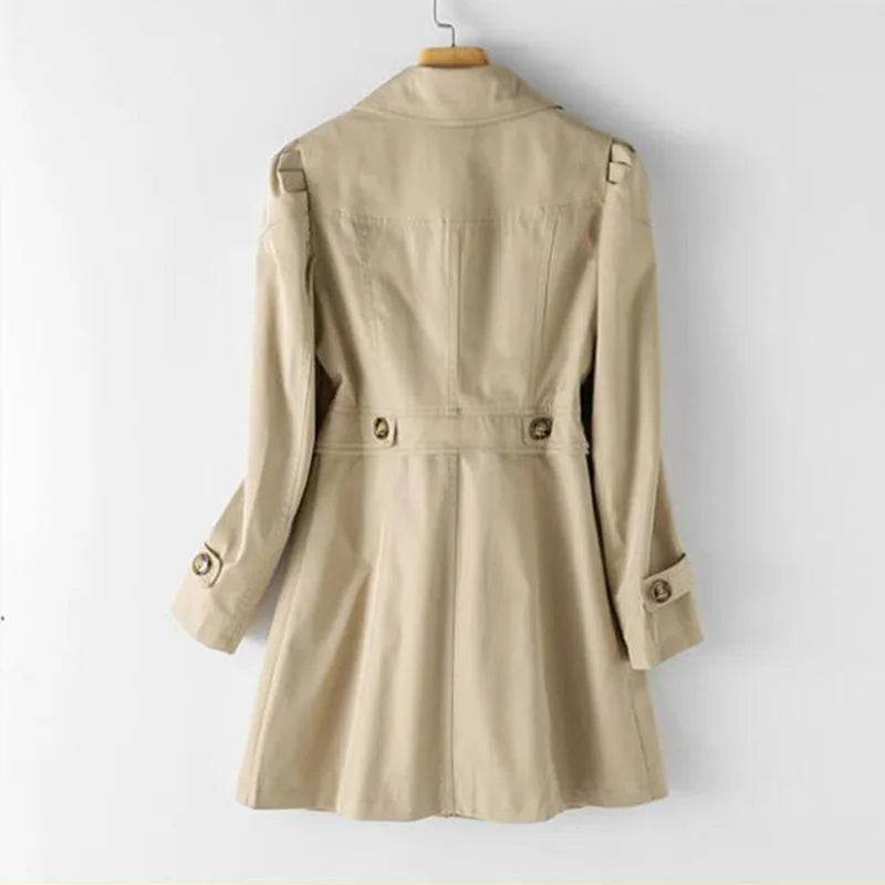 OKXGNZ Women's Spring Autumn Trench Coat - Slim, Single-Breasted Design - Buy Center US